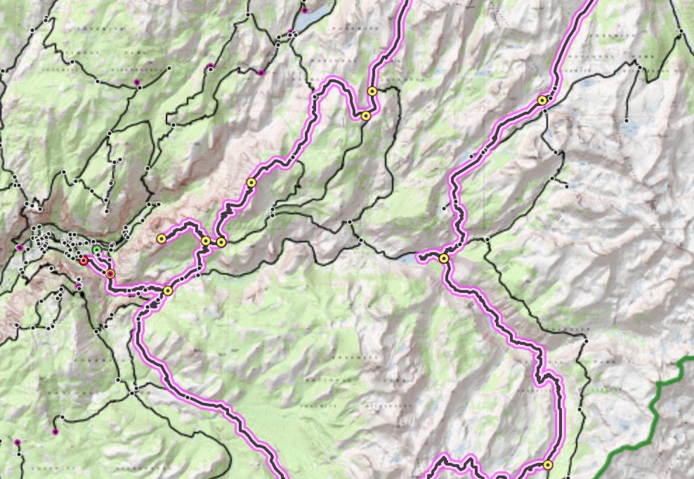 yosemite national park map route loop hike