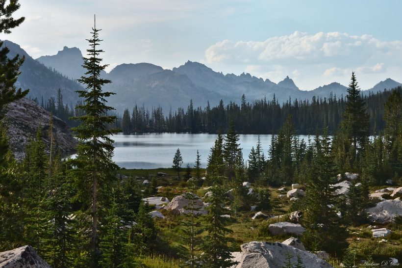 sawtooth mountain wilderness cramer lake landscape