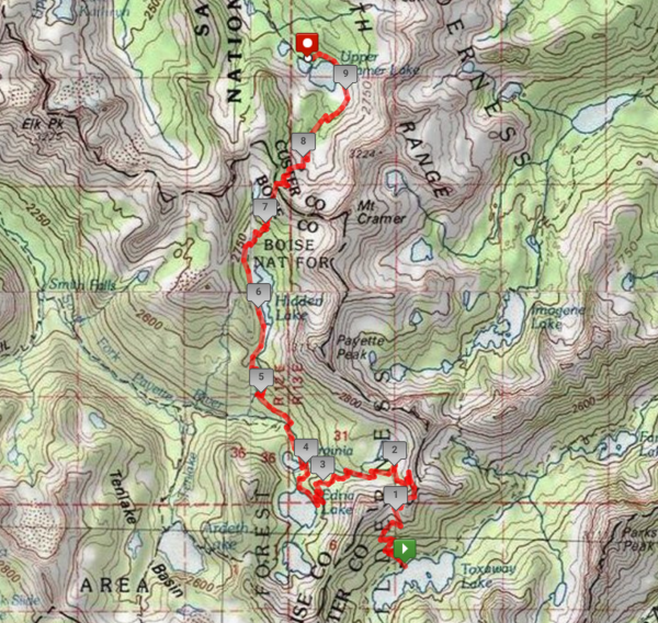 sawtooth mountain wilderness trail map