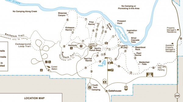 shades state park map