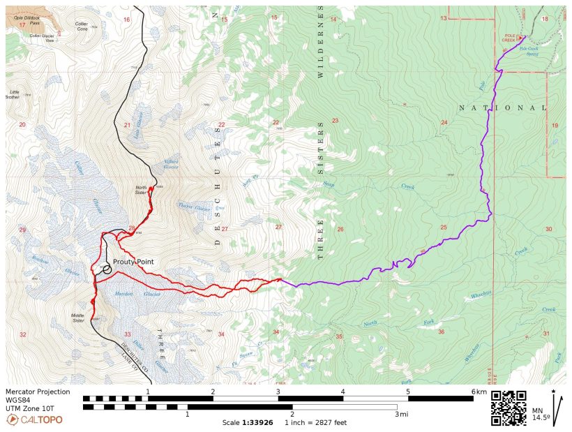 north sister route map