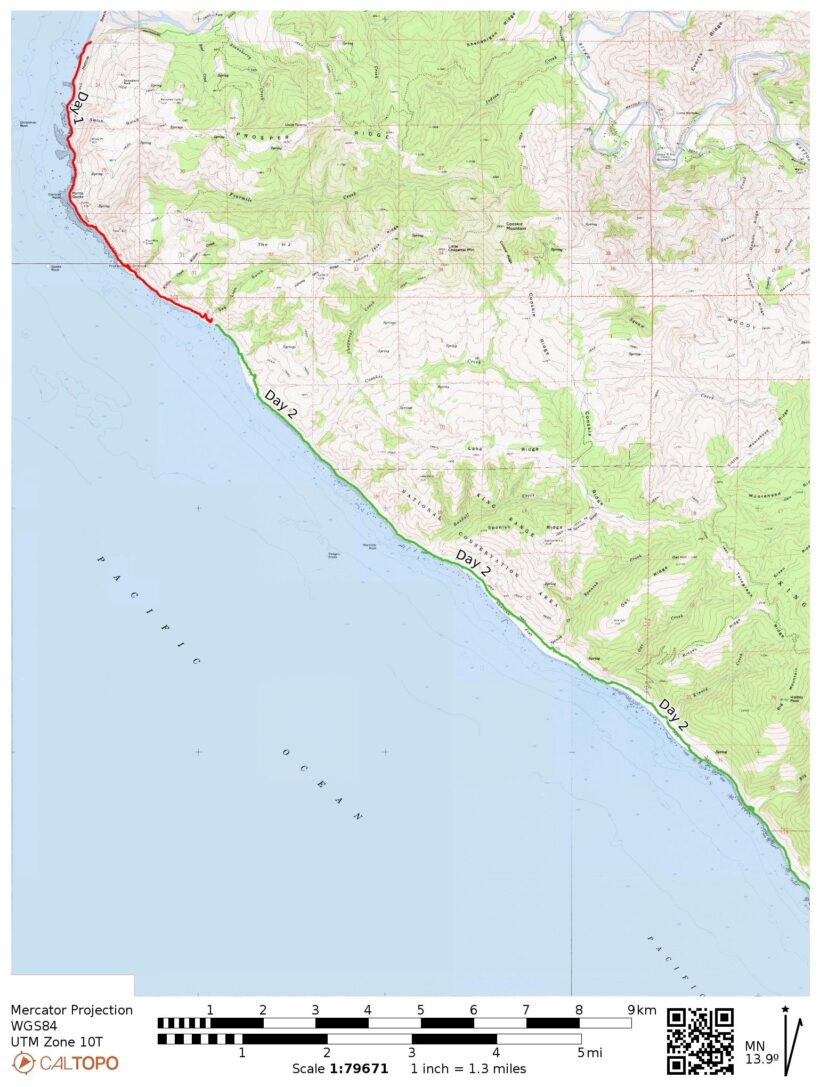 lost coast trail map