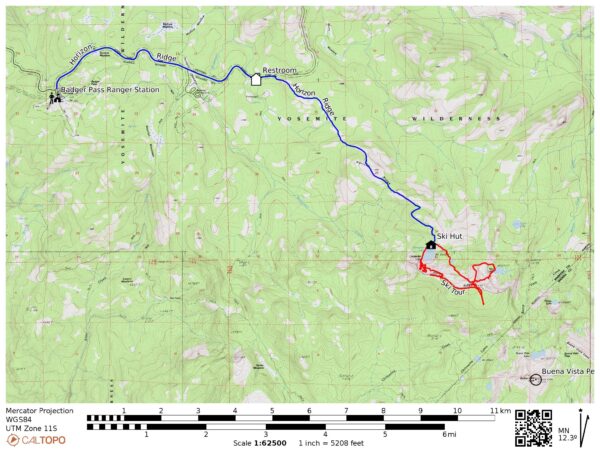 ostrander ski hut map