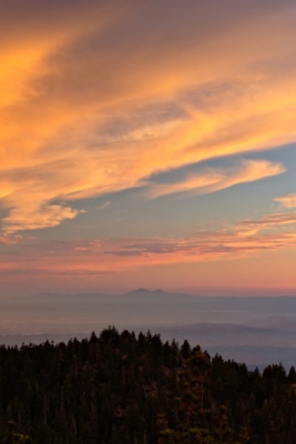 Sunset over a few peaks; Mount San Jacinto looms in the distance mount san jacinto sunset