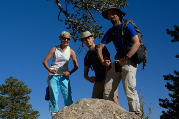 Feeling strong with lighter packs as we head toward San Bernardino Peak! Photo credit to Carol backpacking mount san bernardino