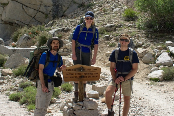 My hiking companions and I made it to the Whitney zone! sierra nevada mountains wilderness mt. whitney backpacking