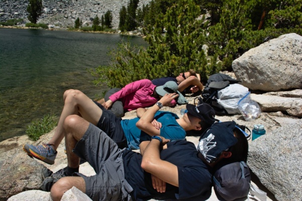 After lunch, it's time for a siesta sierra nevada mountains wilderness backpacking nap