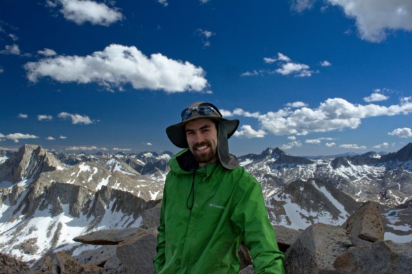 Yours truly on top of Mount Julius Caesar - there are SO MANY peaks to be seen! sierra nevada mountains wilderness mount julius caesar summit