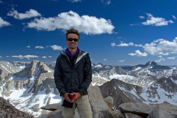 My hiking companion, John, also atop Mount Julius Caesar sierra nevada mountains wilderness mount julius caesar summit