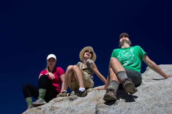 The ladies pose at the summit san jacinto mountain summit