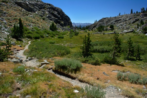The John Muir Trail near its (locally) highest point between Garnet Lake and Shadow Lake sierra nevada mountains ansel adams wilderness john muir trail