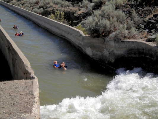 Great fun! shoshone idaho canal swimming