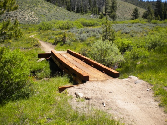 A new (and improved?) bridge over the creek williams creek bridge meadow