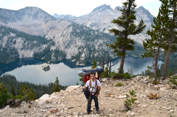 Toxaway Lake lies far below us! toxaway lake backpacking sawtooth mountain wilderness