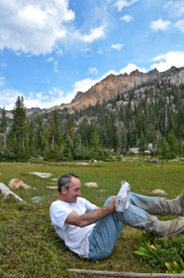 See? Socks and sandals for the win! hiking backpacking sawtooth mountain wilderness