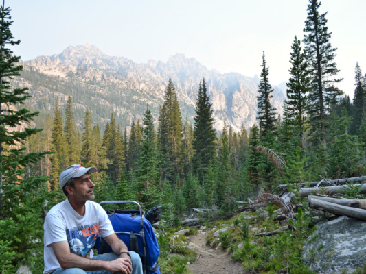 You can still see the smoke in the distance backpacking sawtooth mountain wilderness