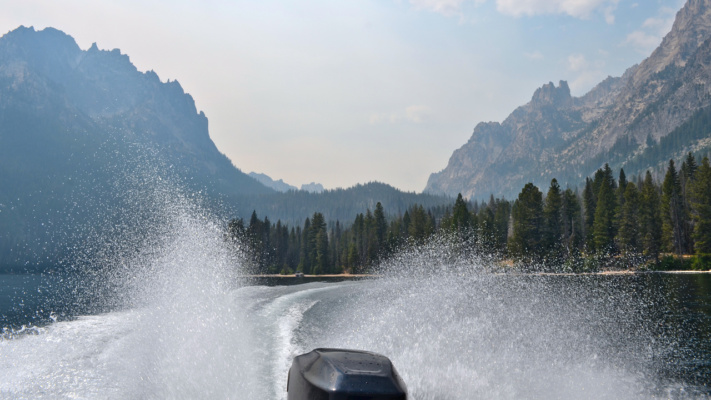 I'm very thankful for the ferry to the end of Redfish Lake redfish lake ferry sawtooth mountains