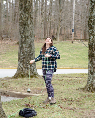 Lipgloss winds up for the toss bear bag preparation