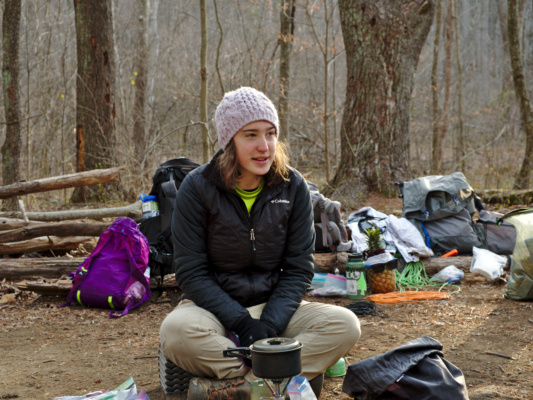 Waiting for water to boil purdue outing club camping backpacking shenandoah national park