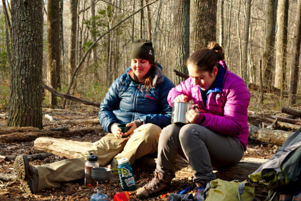 Can't get enough of those calories! purdue outing club backpacking camping shenandoah national park
