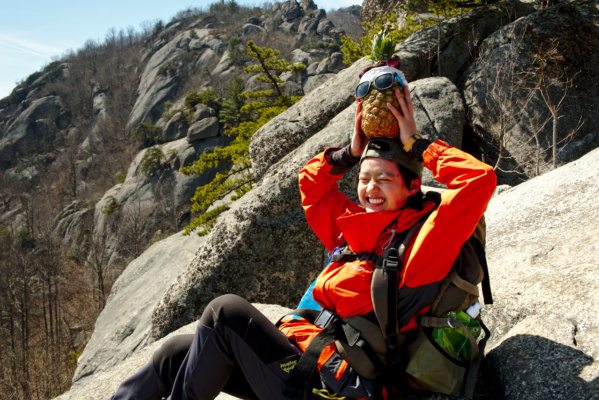 Patrick and Sharon on the mountain purdue outing club backpacking