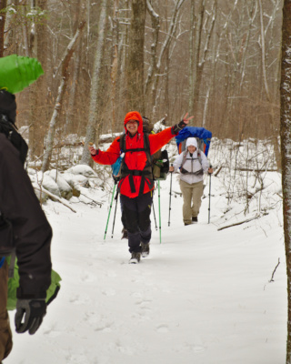 What a smile! winter backpacking