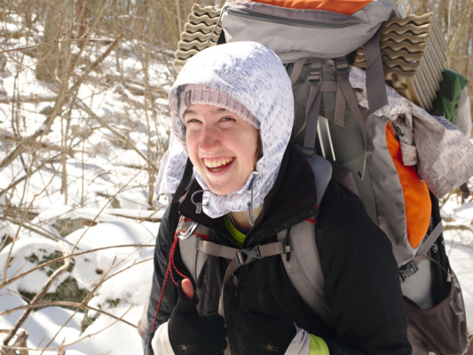 Winter coat "bonnet" shenandoah national park backpacking