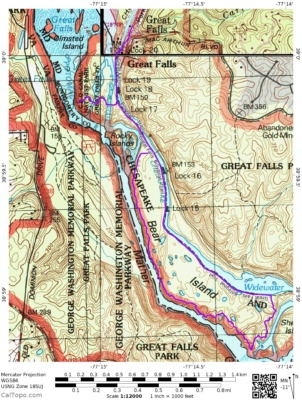 A 4.5-mile loop on Billy Goat Trail great falls hiking billy goat trail map