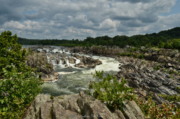 A view of the falls from the Virginia side of the Potomac great falls