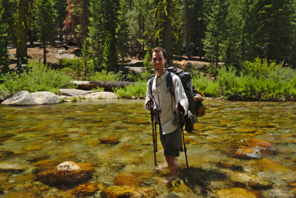 Yours truly crossing Illilouette Creek illilouette creek crossing