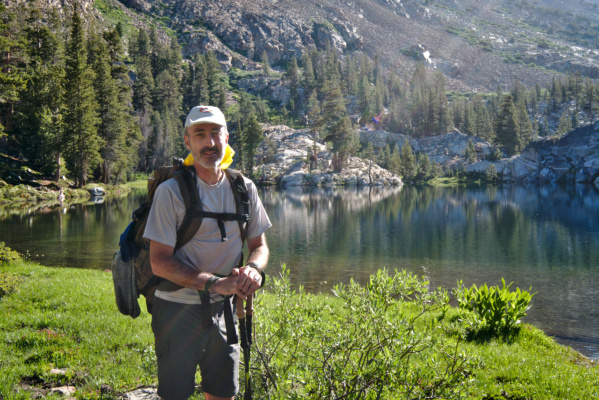 Happy to have made it up the hill to the lake!