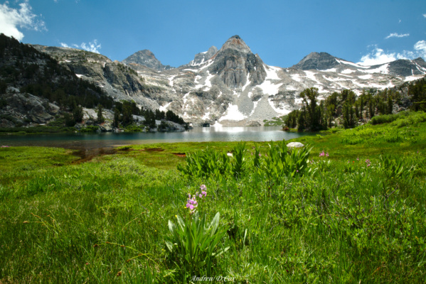 A view of the Painted Lady above one of the Rae Lakes john muir trail rae lakes loop