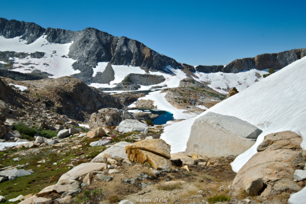 This little lake is still encircled by snow and even has a few tiny icebergs floating around! upper ottoway lake