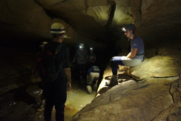 We pause to do a roll call and straighten our backs after all that stooping doghill-donnehue cave