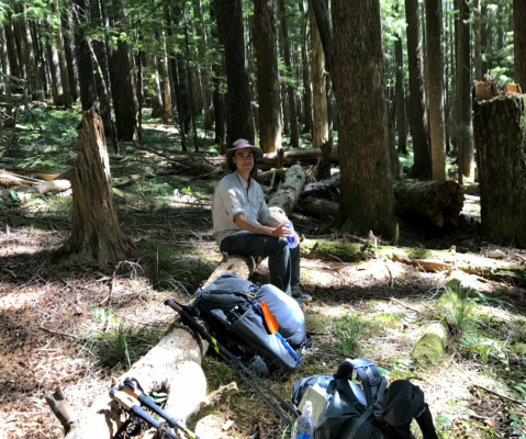 To celebrate the end of the long climb, we take a break! Photo by Diane mark o hatfield wilderness