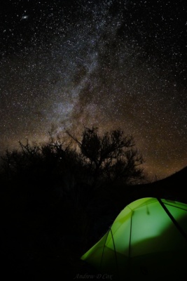 The Milky Way and my tent near Cottonwood Springs death valley milky way astrophotography
