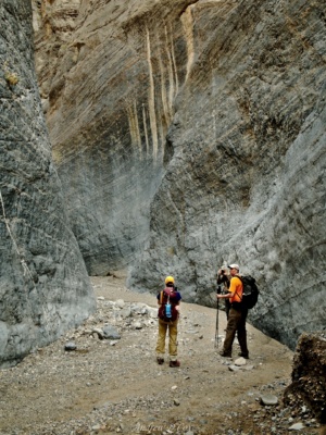 The middle narrows are incredible! Naturally, we pause every ten steps to take photos. death valley marble canyon middle narrows