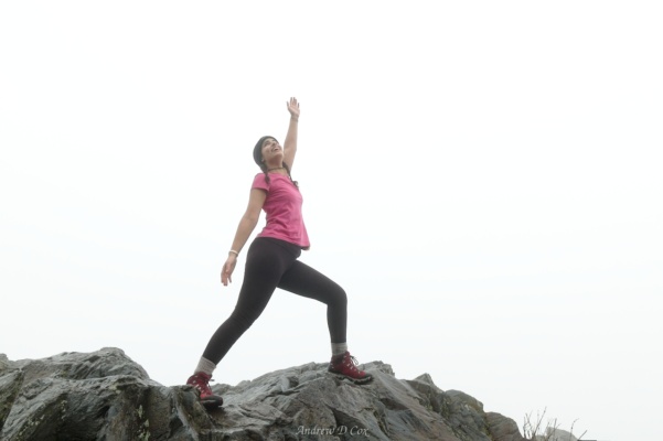 Posing on top of the rocks at Charlies Bunion