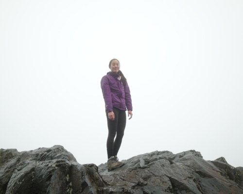 Posing on top of the rocks at Charlies Bunion