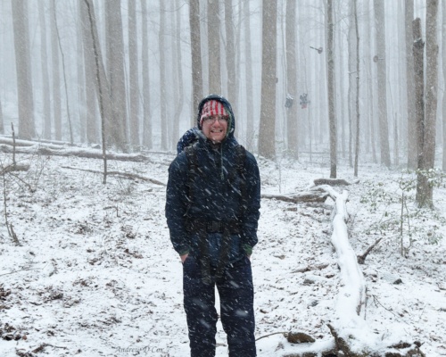 It begins to snow shortly after we wake up smoky mountains snow storm