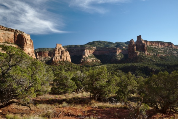 A view of the monuments from the valley floor colorado national monument valley