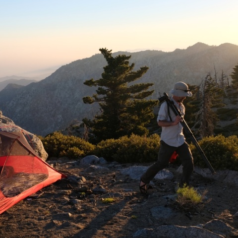I wander off to photograph the sunset - photo credit: David cucamonga golden hour photography