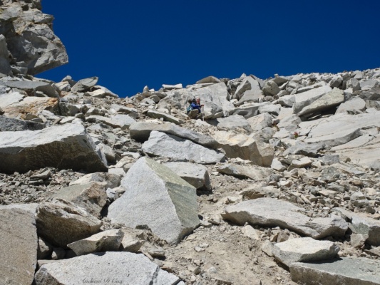 The descent from Frozen Lake Pass is far steeper than the ascent sierra high route frozen lake pass