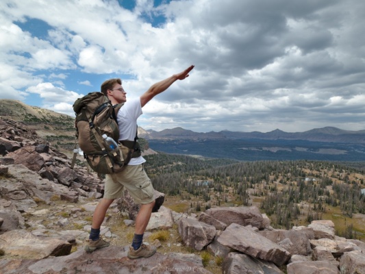 We're excited by the views of the valley beyond Rocky Sea Pass uinta mountains celebration