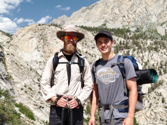 Daniel and Josh on one of many switchbacks along the Pine Creek trail pine creek trail