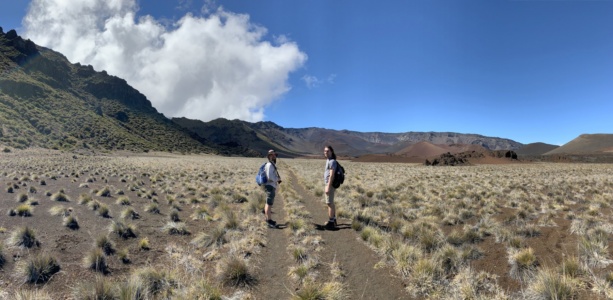 This could honestly be southern Idaho: desert all around. Photo credit: Diane haleakala valley hiking