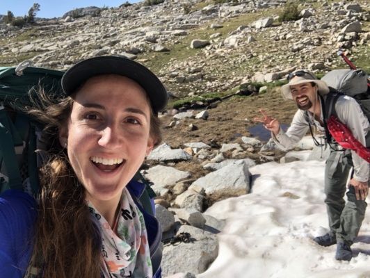 But first, a selfie! Photo credit: Amanda sierra high route backpacking