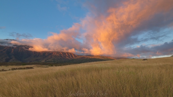 The overcast skies break up as the sun sinks lower, giving us quite the light show! road to hana golden hour