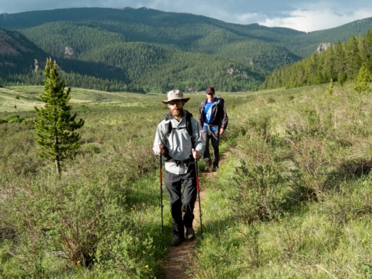 A few dark clouds gather overhead lost creek wilderness