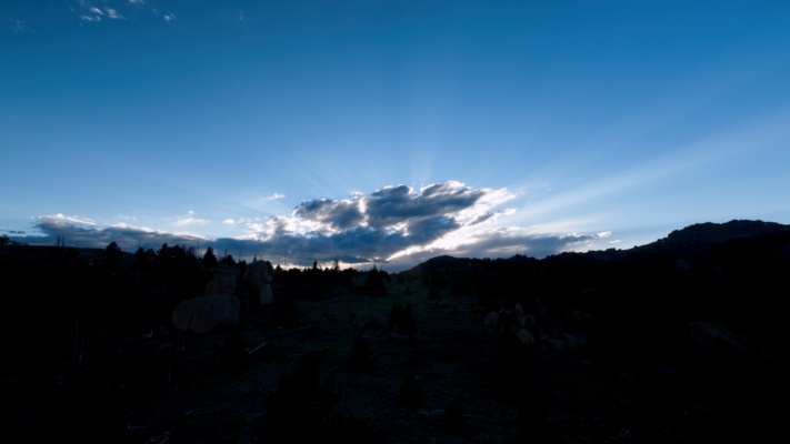 The sunset isn't as colorful as other nights, but it's still wonderful to watch lost creek wilderness